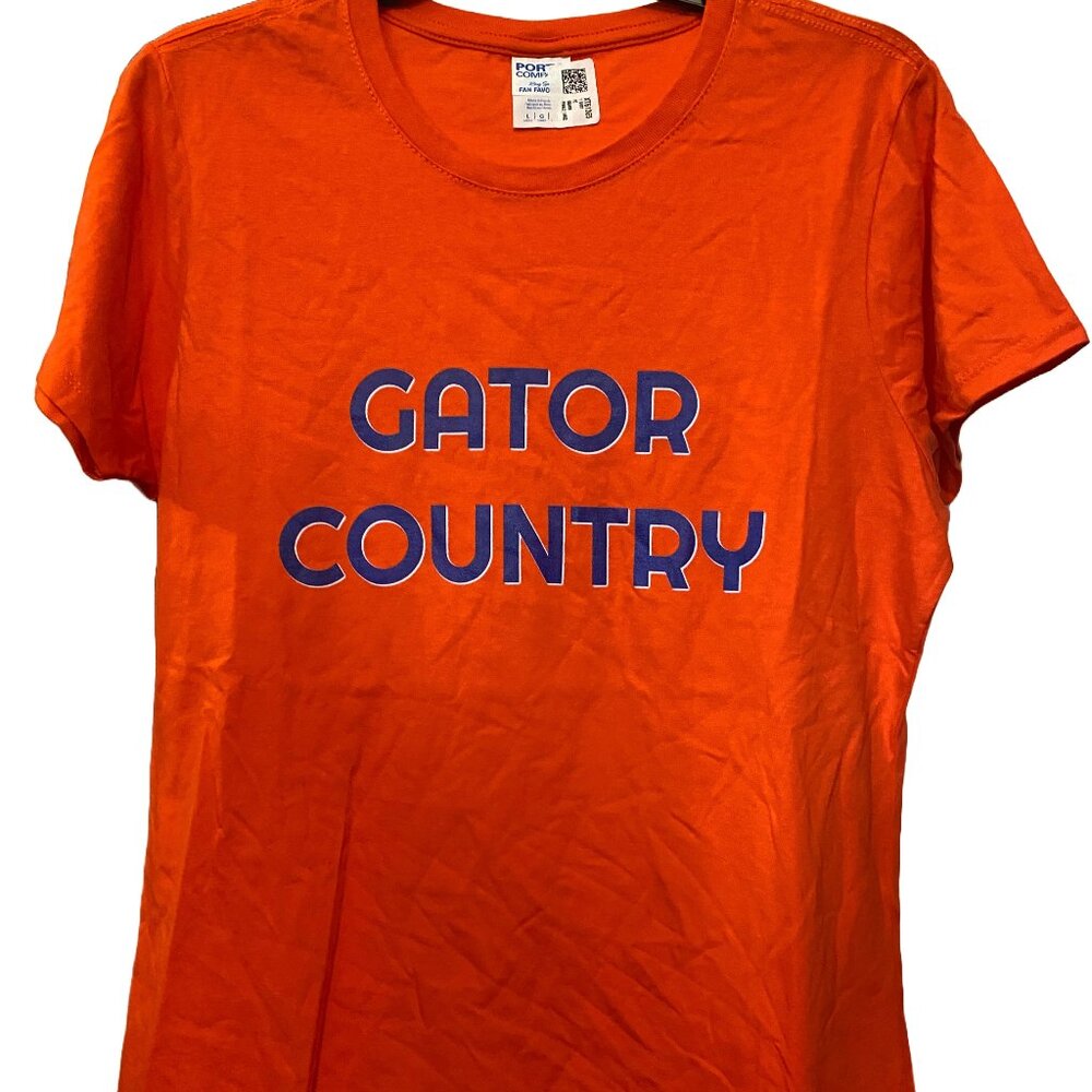 UF University of Florida Gator Country Port and Company Women's Tee Shirt, Large